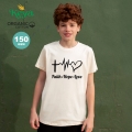 Tricouri organic pentru copii, Faith,Hope, Love